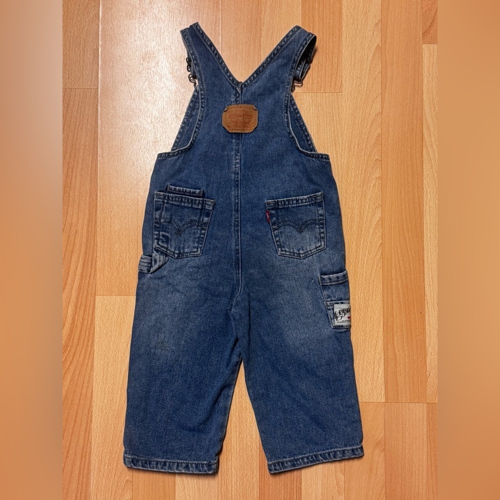 Levi's Classic Blue Kids Overalls Sz 24 Months - Picture 3 of 7